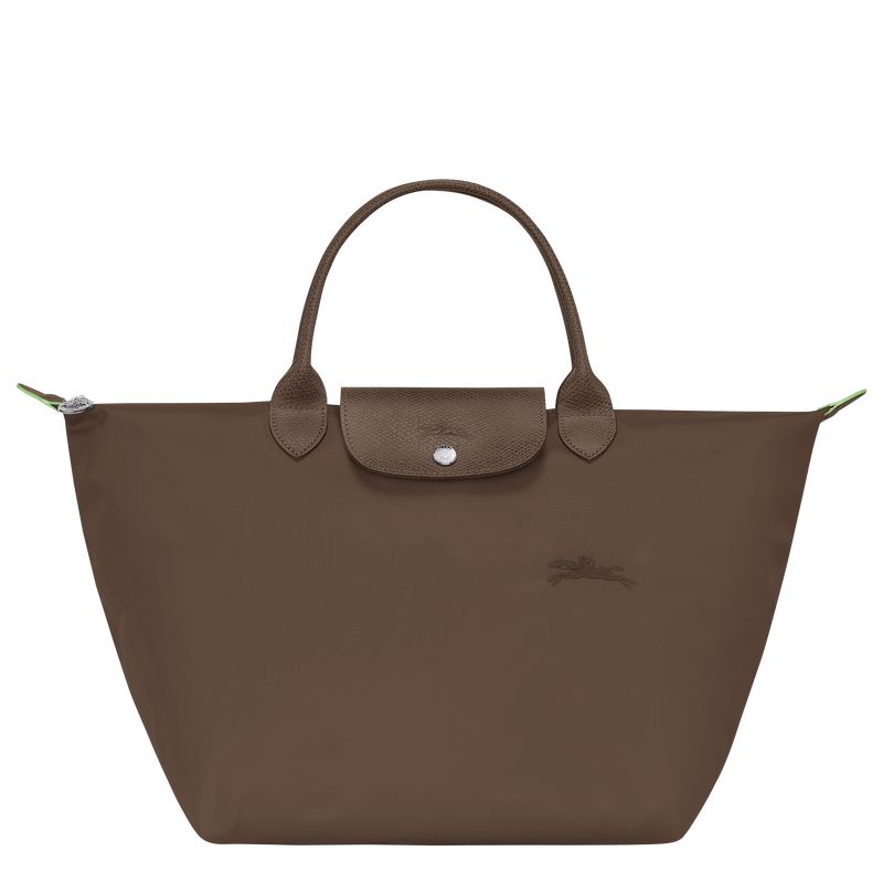 Longchamp Le Pliage Green M Handtasche Damen Dunkelbraun | Deutschland-985QWZKIX