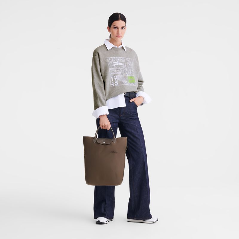 Longchamp Le Pliage Green M Tragetasche Damen Dunkelbraun | Deutschland-962TPVHYQ