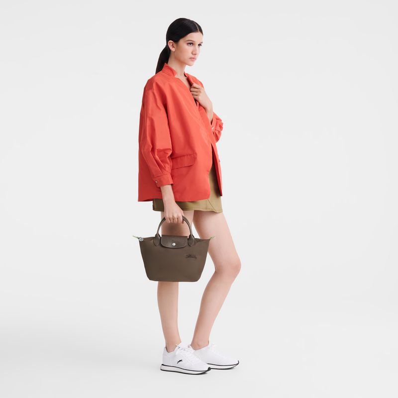 Longchamp Le Pliage Green S Handtasche Damen Dunkelbraun | Deutschland-673MZGNKY