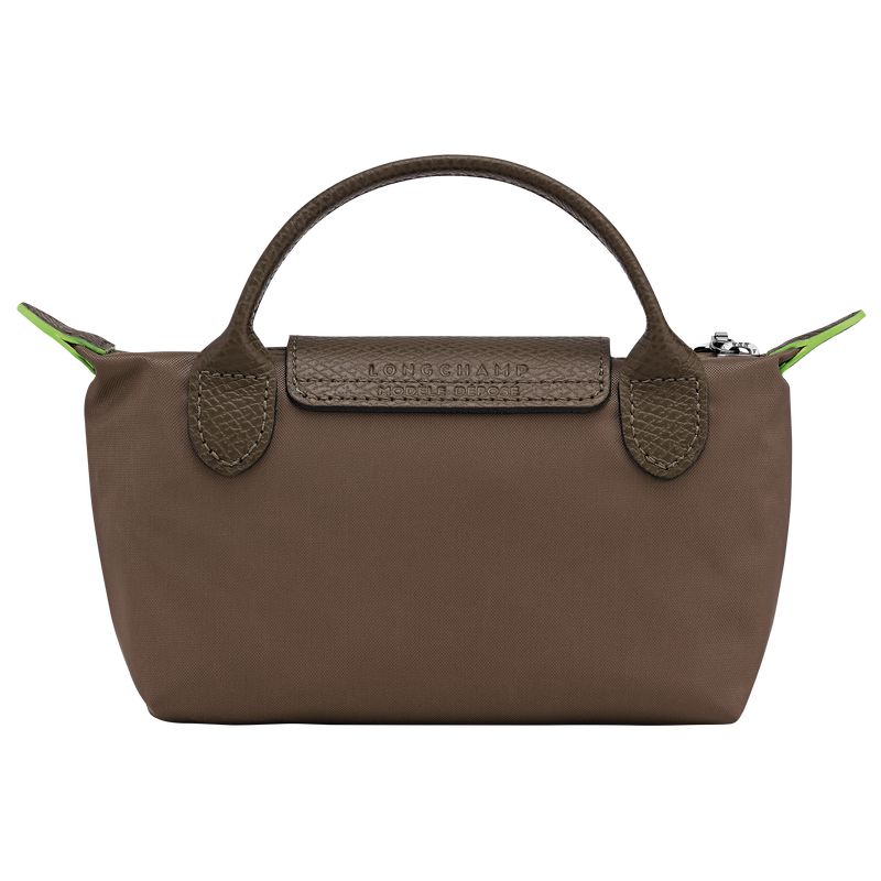 Longchamp Le Pliage Green With Handle Beuteltasche Damen Dunkelbraun | Deutschland-213OEVPUQ