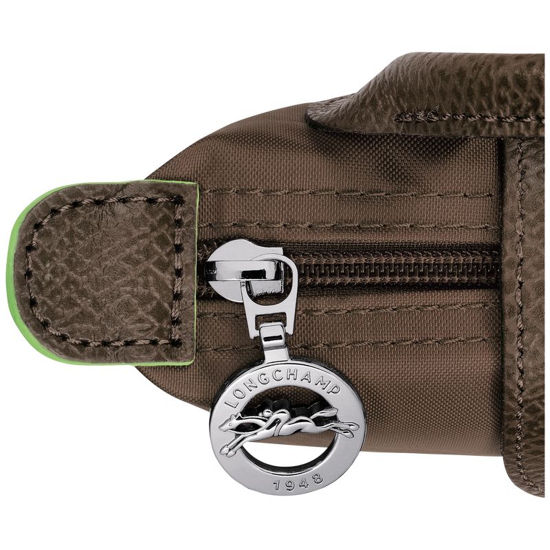Longchamp Le Pliage Green With Handle Beuteltasche Damen Dunkelbraun | Deutschland-213OEVPUQ