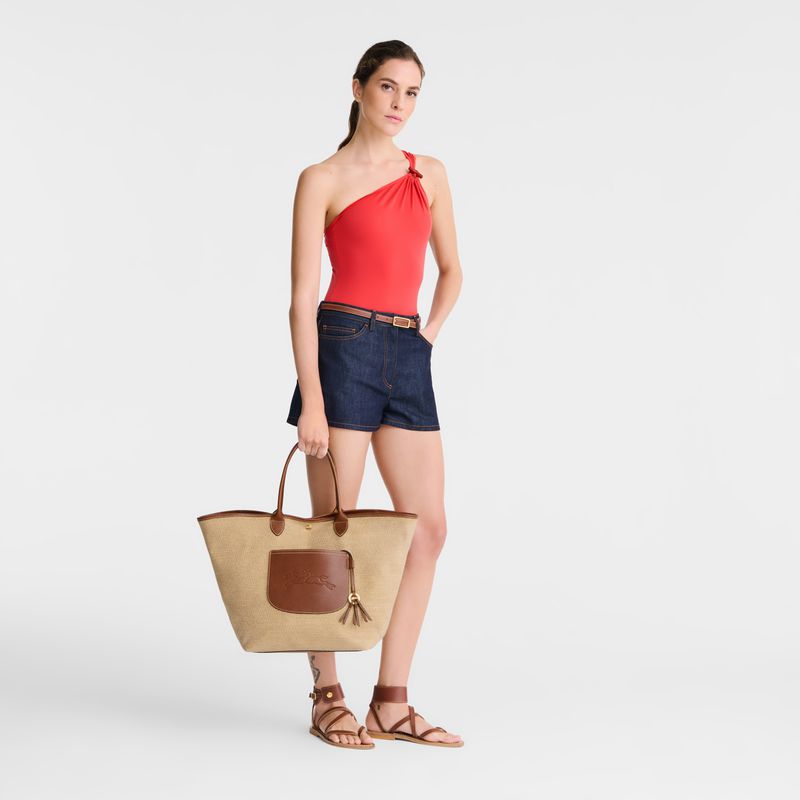 Longchamp Le Pliage Kollektion L Basket Tragetasche Damen Braun | Deutschland-495GBYKLE