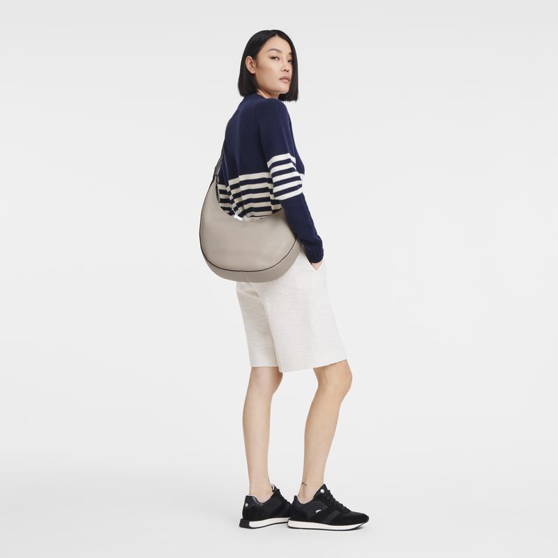 Longchamp Le Roseau Essential L Umhängetasche Damen Beige | Deutschland-598YFEAVB