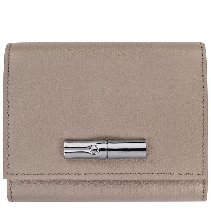 Longchamp Le Roseau Geldbörse Damen Beige | Deutschland-975XJSGRN