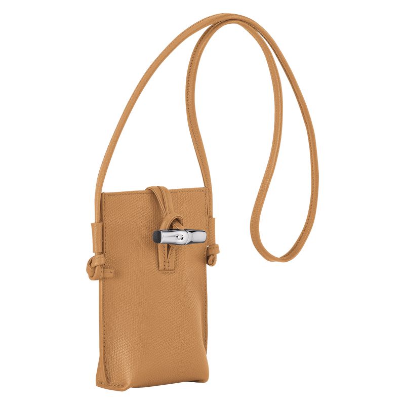Longchamp Le Roseau Handyhülle Damen Braun | Deutschland-817MYLQBO