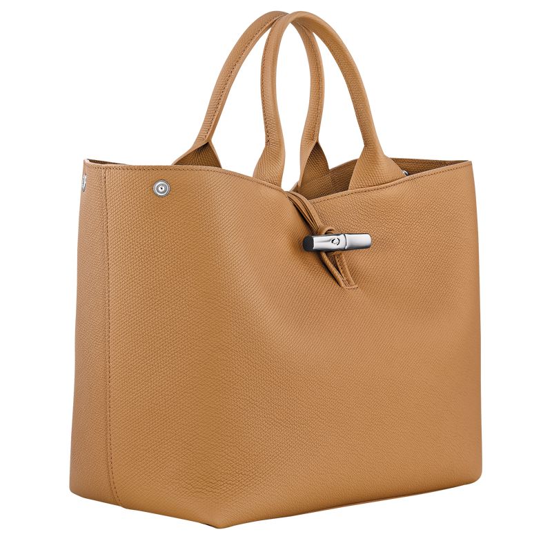 Longchamp Le Roseau L Handtasche Damen Braun | Deutschland-962UKPODM