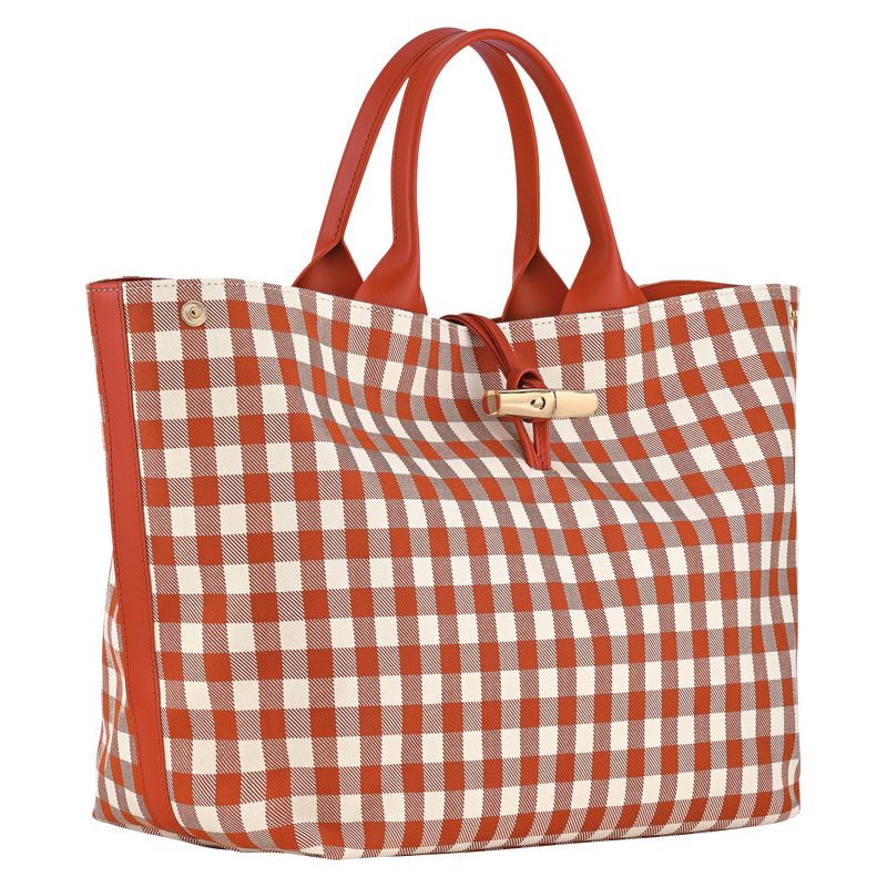 Longchamp Le Roseau L Handtasche Damen Orange | Deutschland-063YSGJVC