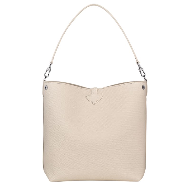 Longchamp Le Roseau M Schultertasche Damen Beige | Deutschland-357VKLSYI
