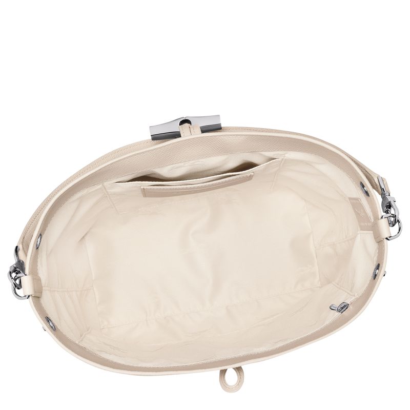 Longchamp Le Roseau M Schultertasche Damen Beige | Deutschland-357VKLSYI