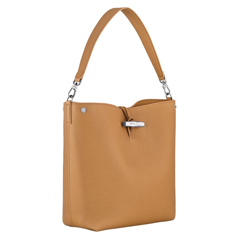 Longchamp Le Roseau M Shoulder Bag Schultertasche Damen Braun | Deutschland-219BJTKSZ