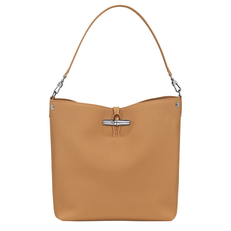 Longchamp Le Roseau M Shoulder Bag Schultertasche Damen Braun | Deutschland-219BJTKSZ