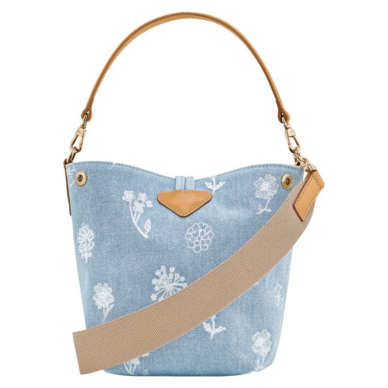 Longchamp Le Roseau Xs Bucket Tasche Damen Blau | Deutschland-612CSHEFO