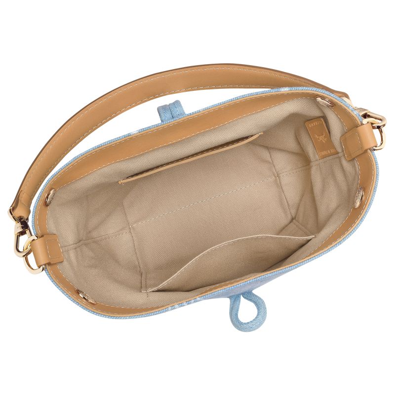 Longchamp Le Roseau Xs Bucket Tasche Damen Blau | Deutschland-612CSHEFO