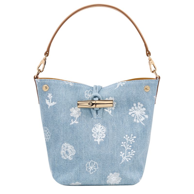 Longchamp Le Roseau Xs Bucket Tasche Damen Blau | Deutschland-612CSHEFO
