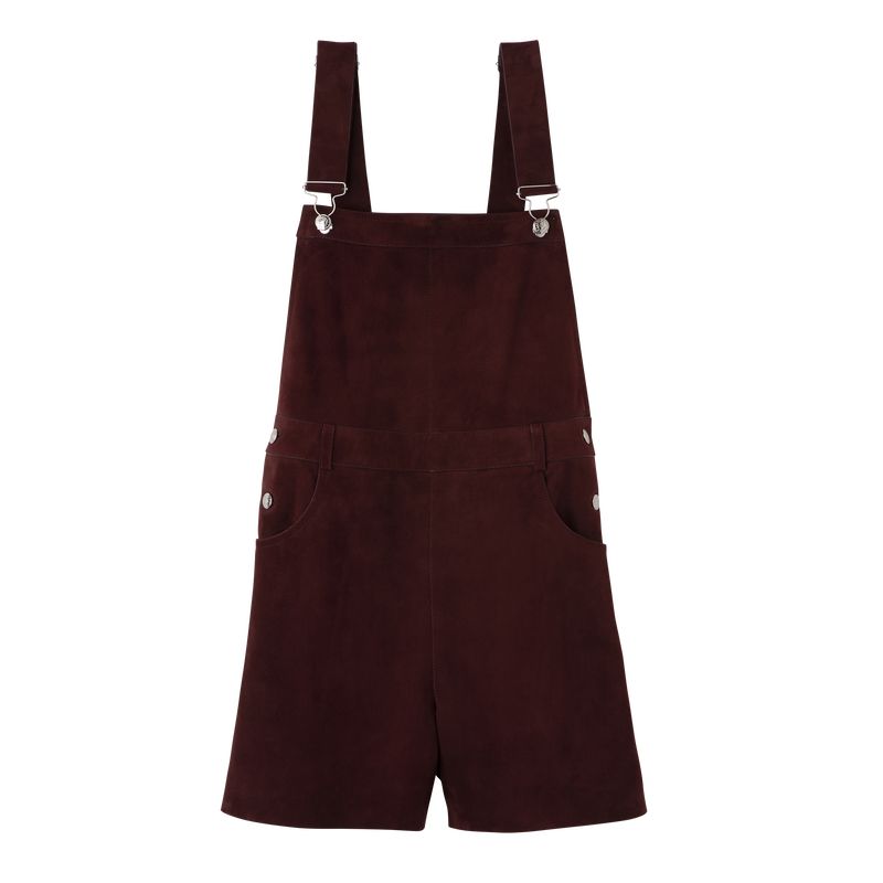 Longchamp Leather Jumpsuit Damen Bordeaux | Deutschland-039OBTAEF