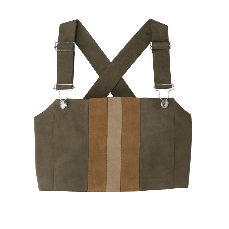 Longchamp Leather Oberteil Damen Khaki | Deutschland-625VDPYXT