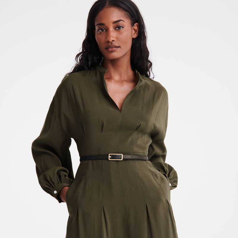 Longchamp Long Kleid Damen Khaki | Deutschland-679ZYSUTL