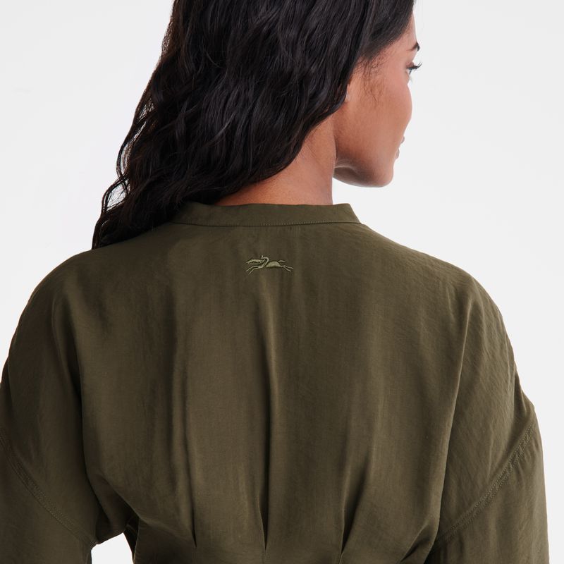 Longchamp Long Kleid Damen Khaki | Deutschland-679ZYSUTL
