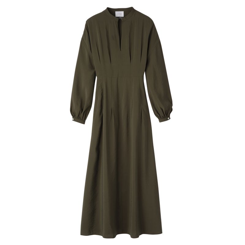 Longchamp Long Kleid Damen Khaki | Deutschland-679ZYSUTL