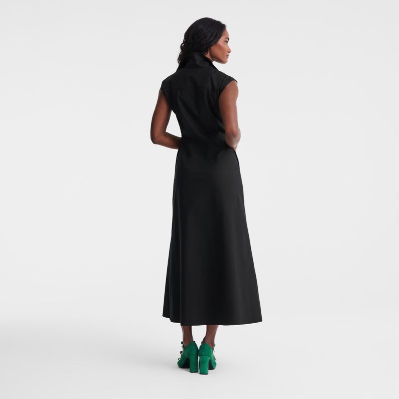 Longchamp Long Kleid Damen Schwarz | Deutschland-340GFEYLU