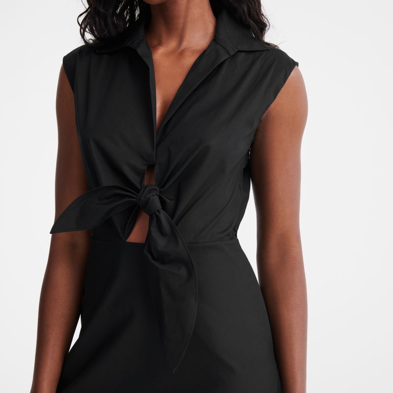 Longchamp Long Kleid Damen Schwarz | Deutschland-340GFEYLU