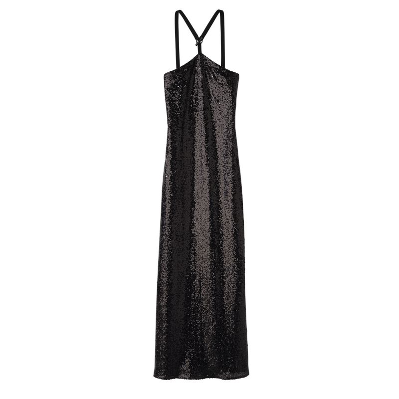 Longchamp Long Kleid Damen Schwarz | Deutschland-692XMLEBW