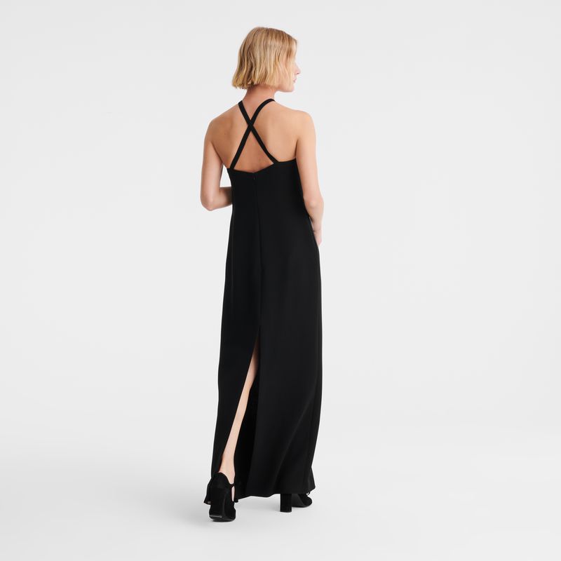 Longchamp Long Kleid Damen Schwarz | Deutschland-275XZLJMW