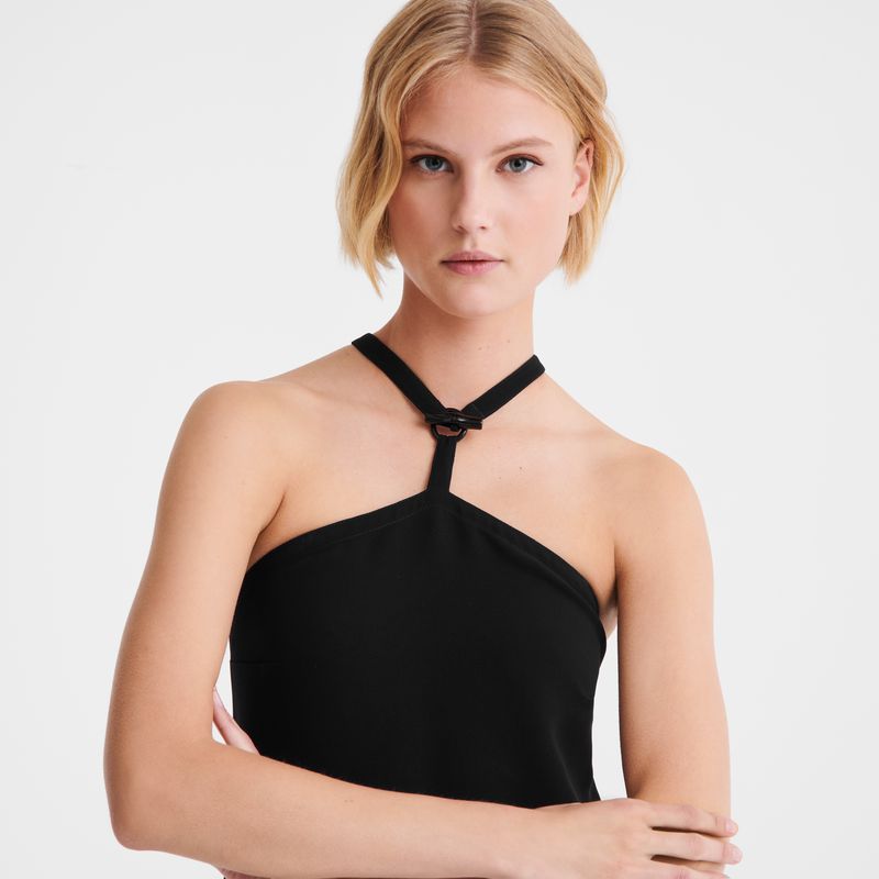 Longchamp Long Kleid Damen Schwarz | Deutschland-275XZLJMW