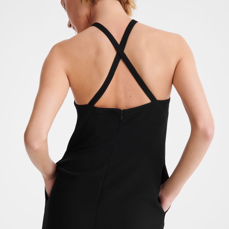 Longchamp Long Kleid Damen Schwarz | Deutschland-275XZLJMW