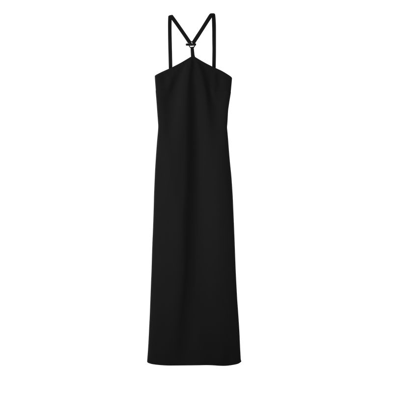 Longchamp Long Kleid Damen Schwarz | Deutschland-275XZLJMW