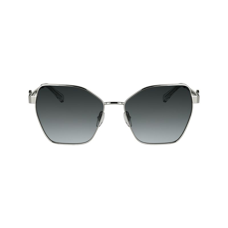 Longchamp Metal Sonnenbrille Damen Silber Grau | Deutschland-749QTGVAZ