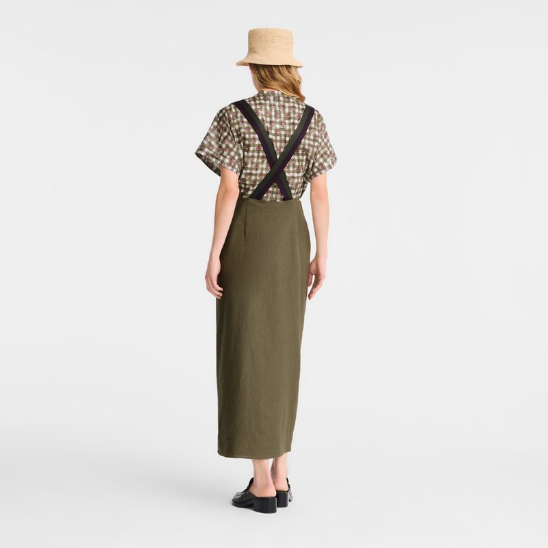 Longchamp Midi Röcke Damen Olivgrün | Deutschland-168XVAZCU
