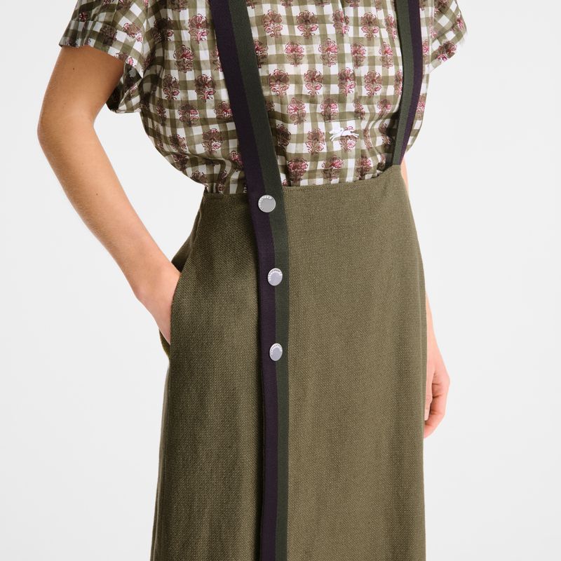 Longchamp Midi Röcke Damen Olivgrün | Deutschland-168XVAZCU