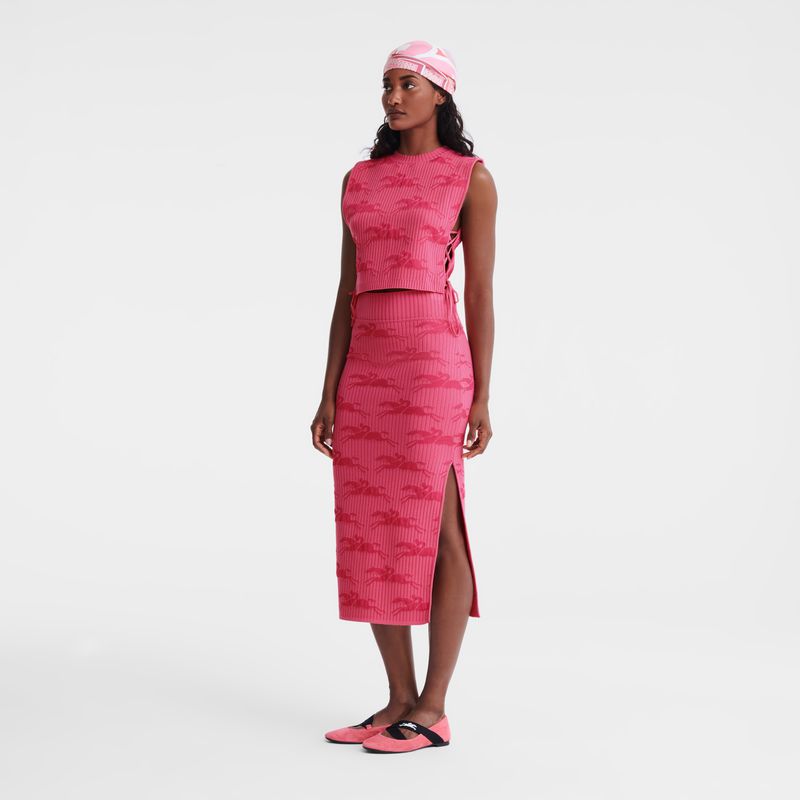 Longchamp Midi Röcke Damen Rosa | Deutschland-356YMNCIW