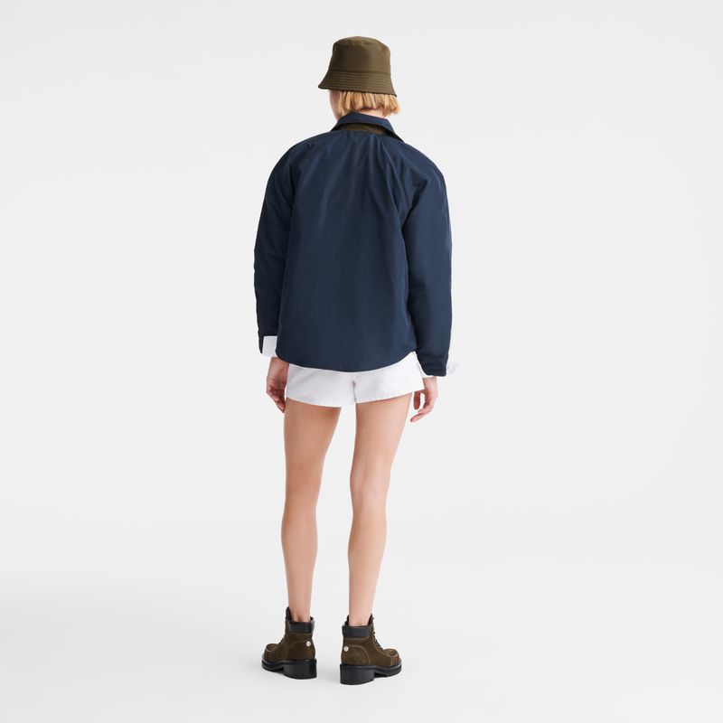 Longchamp Padded Blouson Jacke Damen Navy | Deutschland-963DNXRAO