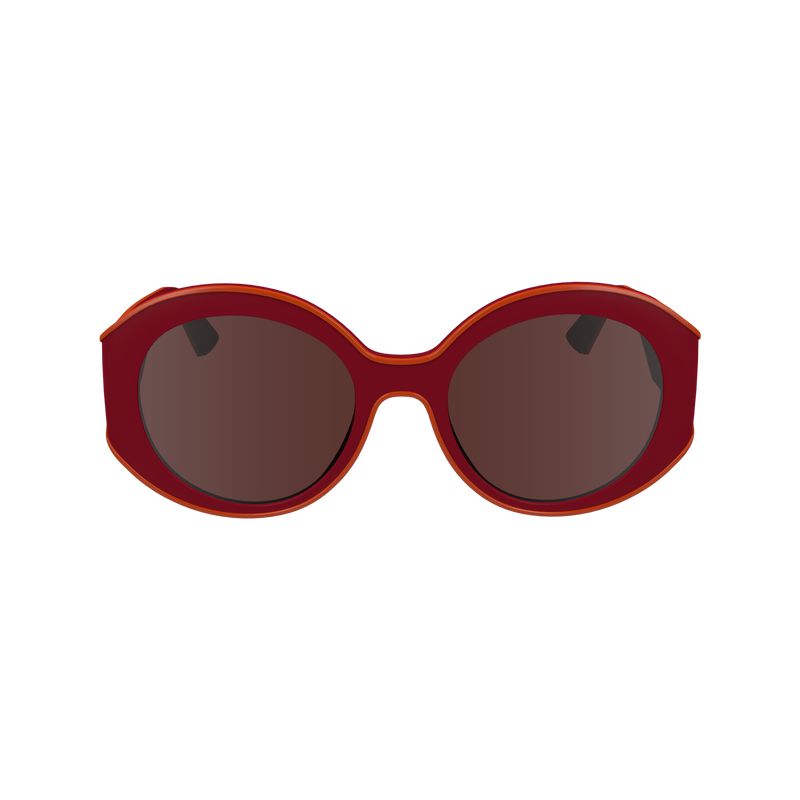 Longchamp Plant Based Resin Sonnenbrille Damen Rot Navy | Deutschland-609AOVHUK