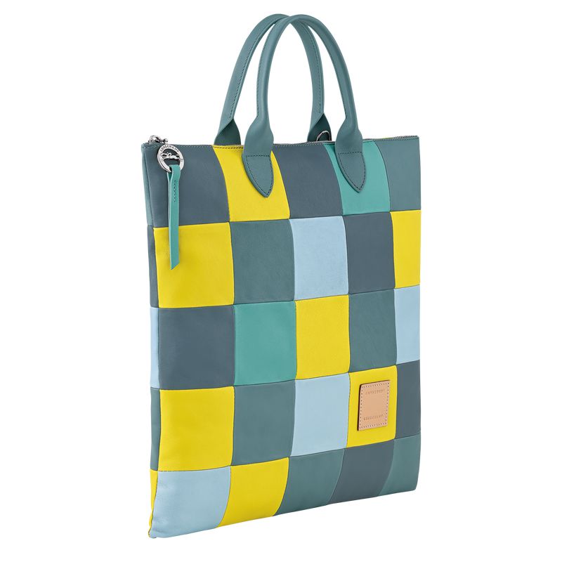 Longchamp Re-play L Handtasche Damen Blau | Deutschland-397QRSEZV