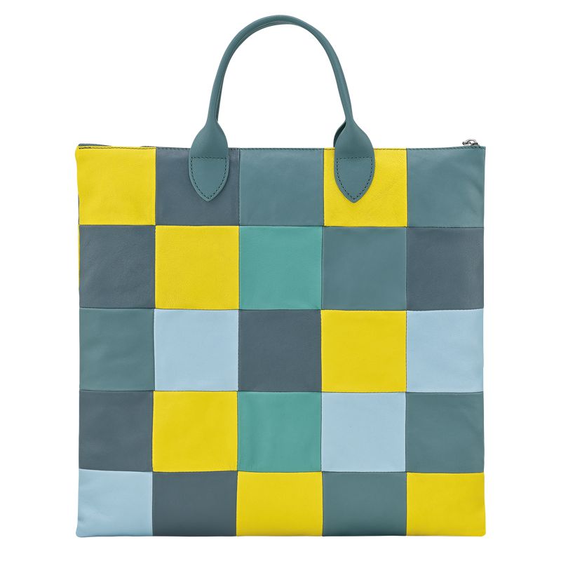 Longchamp Re-play L Handtasche Damen Blau | Deutschland-397QRSEZV