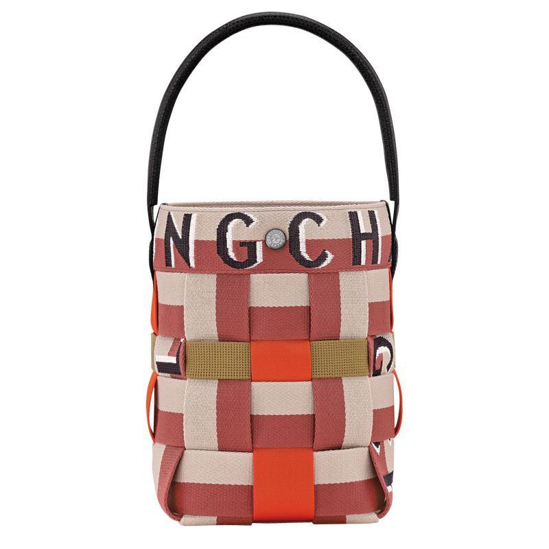 Longchamp Re-play Xs Bucket Tasche Damen Rot Beige | Deutschland-021LBUFAC