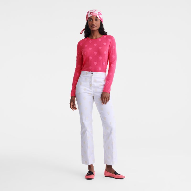 Longchamp Round Neck Pullover Damen Rosa | Deutschland-304TMZUAY