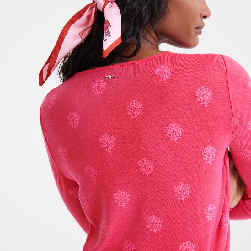 Longchamp Round Neck Pullover Damen Rosa | Deutschland-304TMZUAY