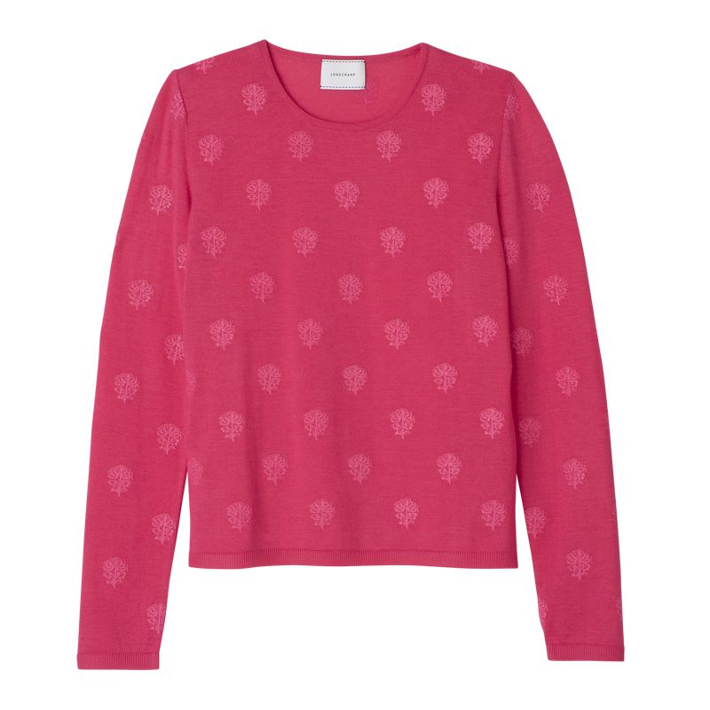 Longchamp Round Neck Pullover Damen Rosa | Deutschland-304TMZUAY