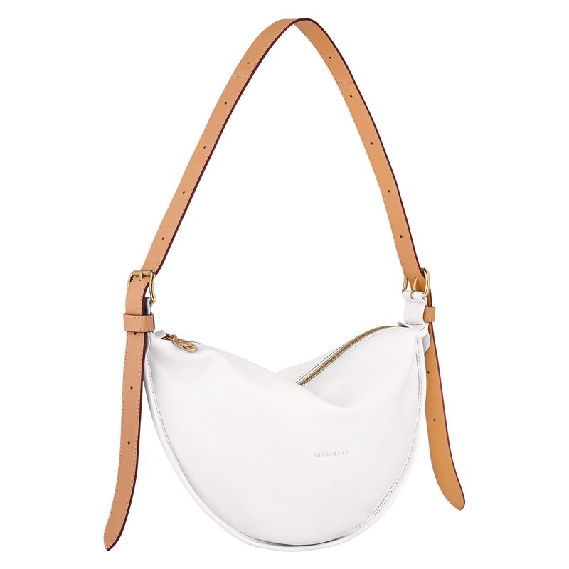 Longchamp Smoothie M Umhängetasche Damen Weiß | Deutschland-497APOTLB
