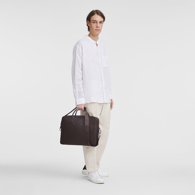 Longchamp Sur Seine M Aktentasche Herren Beige | Deutschland-158UADSTC