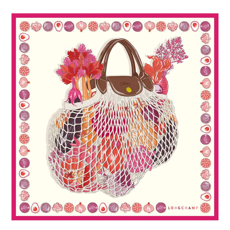 Longchamp The Gourmet Mesh 70 Schal Damen Rosa | Deutschland-156NRWPFA