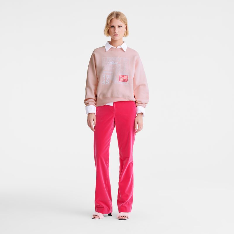 Longchamp Velvet Hose Damen Rosa | Deutschland-527FJKCZT