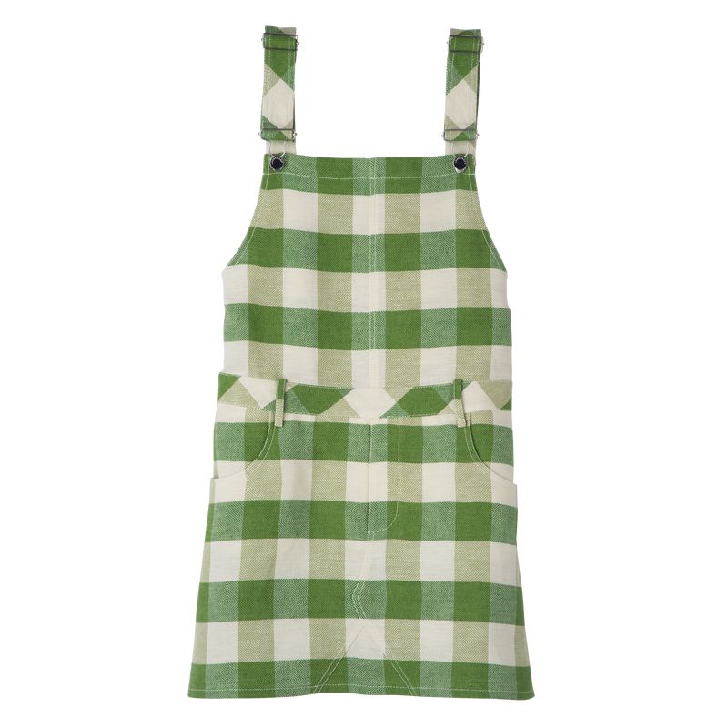 Longchamp Vichy Jacquard Kleid Damen Grün | Deutschland-213CZITAW
