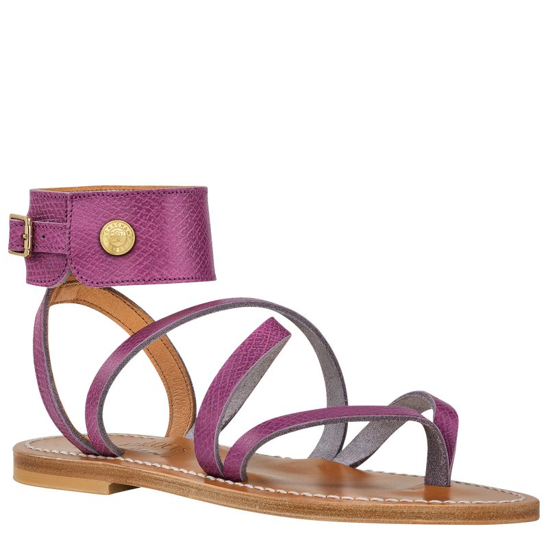 Longchamp X K.Jacques Sandalen Damen Lila | Deutschland-458ROXDQP