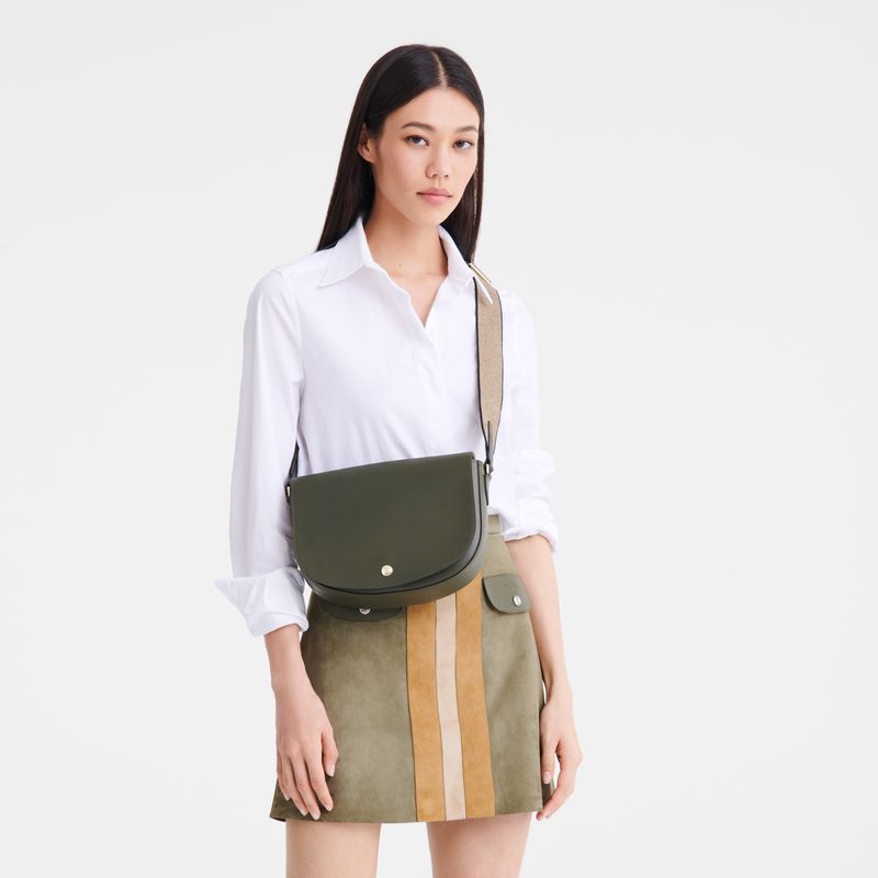 Longchamp Épure M Umhängetasche Damen Khaki | Deutschland-612JZUITK