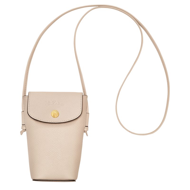 Longchamp Épure With Leather Lace Handyhülle Herren Beige | Deutschland-021ZVCDGU